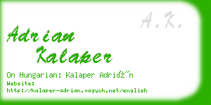 adrian kalaper business card